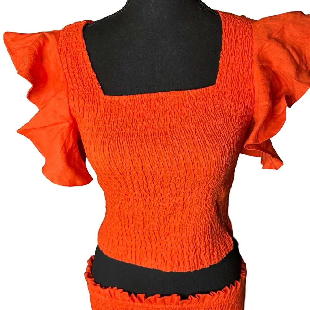 OLIVACEOUS NWT / Two Piece Top‎ and Skirt / Ruffle Details/ L - Picture 5 of 8